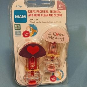 MAM Pacifier Clip Set (0+ Months)